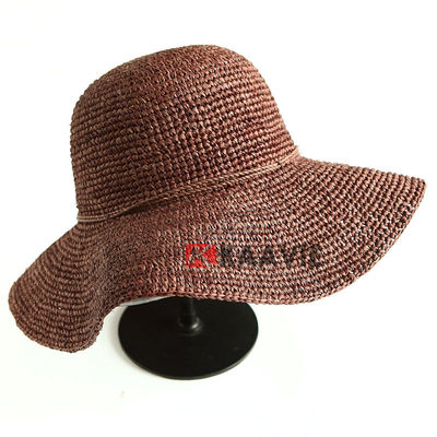 Van de Vrouwenstraw sun hats sun shade Pantone van de douaneraffia de Kleurenoem ODM