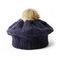 De de wintervrouwen breien Beanie Hats 56cm het BIO Gewassen Katoen van Pom Pom Fur Beanie