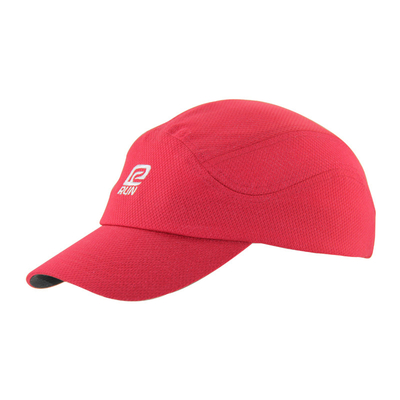 Rood Polyester Mesh Gepersonaliseerde Running Cap Adembenemend Borduur Logo