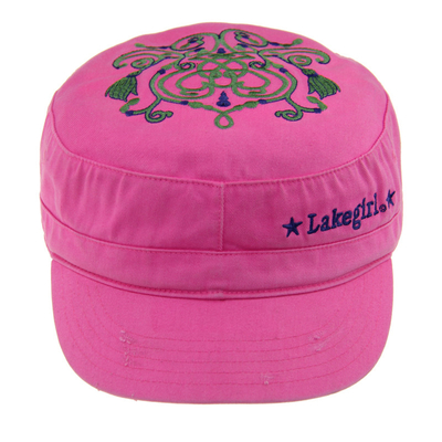 Casual Pink Cotton Custom geborduurde militaire hoeden met noodgevallen gewassen