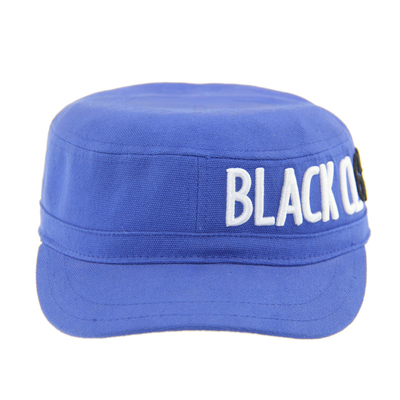 SGS Blauw Canvas Military Cap Borduurwerk Casual Borduurwerk Military Caps OEM Printing
