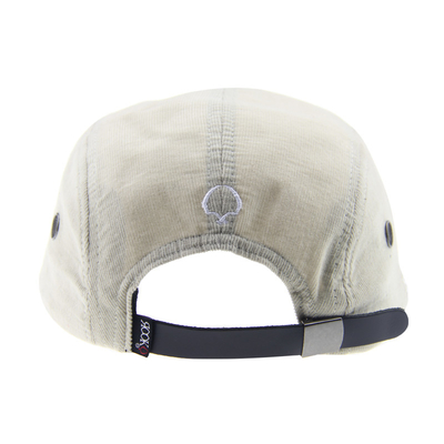 Op maat gedrukte corduroy snapback hoed met platte piek en leren riem