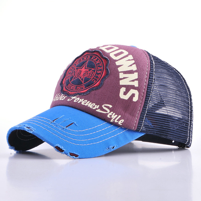 Vintage verstelbare 5-paneel trucker hoed mannen vrouwen zomer gewassen trucker hoed