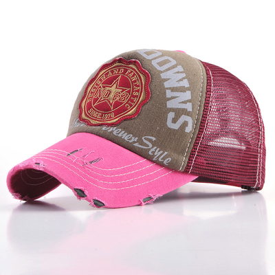 Vintage verstelbare 5-paneel trucker hoed mannen vrouwen zomer gewassen trucker hoed
