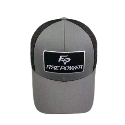 6 Panelen Flat Peak Verstelbare Mesh Trucker Caps Met Applique Borduurwerk