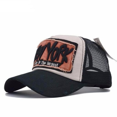 Vintage verstelbare 5-paneel trucker hoed mannen vrouwen zomer gewassen trucker hoed