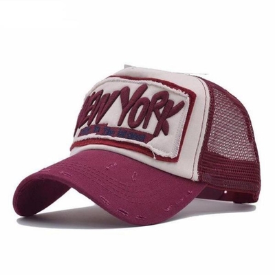 Vintage verstelbare 5-paneel trucker hoed mannen vrouwen zomer gewassen trucker hoed