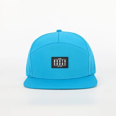 Aangepaste voorzijde Flat Peak Snapback Mid Profile 7 Panel Snapback Hoed