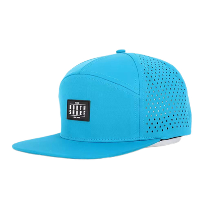 Aangepaste voorzijde Flat Peak Snapback Mid Profile 7 Panel Snapback Hoed