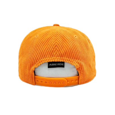 Unisex Constructed 6 Panel Snapback Hoed Corduroy Flat Peak Mid Profile Snapback