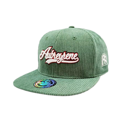 Unisex Constructed 6 Panel Snapback Hoed Corduroy Flat Peak Mid Profile Snapback