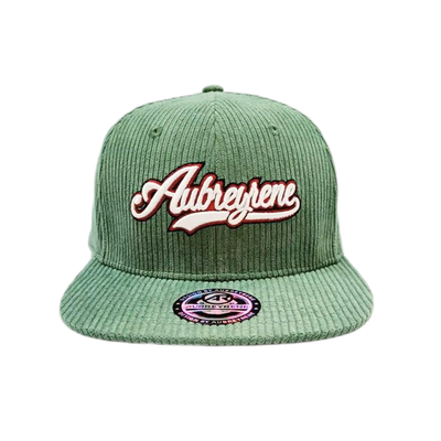 Unisex Constructed 6 Panel Snapback Hoed Corduroy Flat Peak Mid Profile Snapback