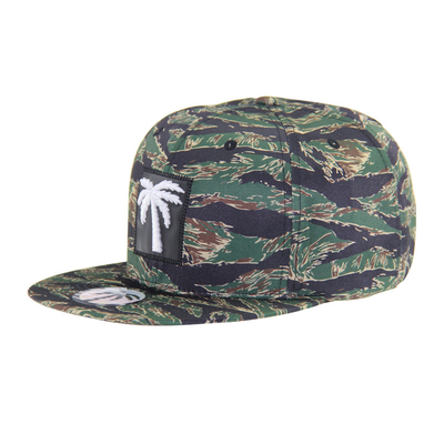 Op maat gedrukte camouflage snapback hoed 6 panel platte rand snapback hoed
