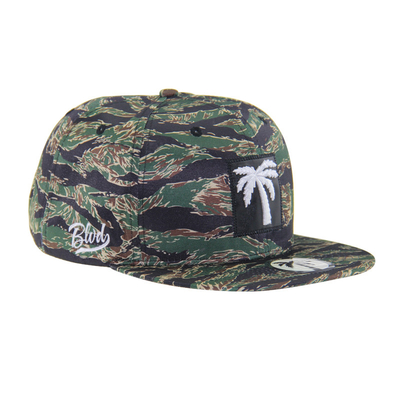 Op maat gedrukte camouflage snapback hoed 6 panel platte rand snapback hoed