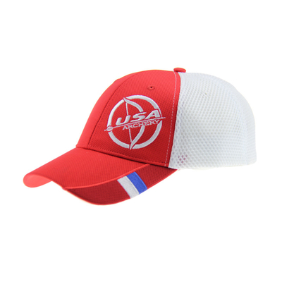 100% Polyester Mesh Fitted Baseball Caps Adembenemend 6 Panel Custom Embroidery