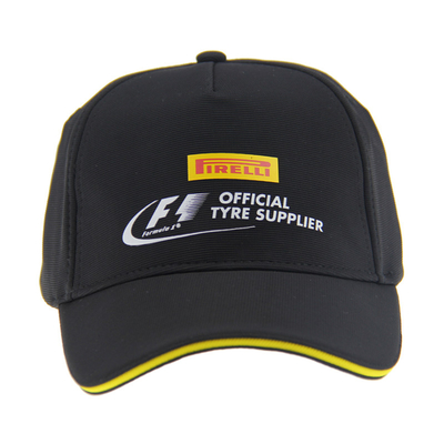 Basic Standard Printing F1 Athletic Baseball Cap Five Panel Verstelbare Baseball Hoed