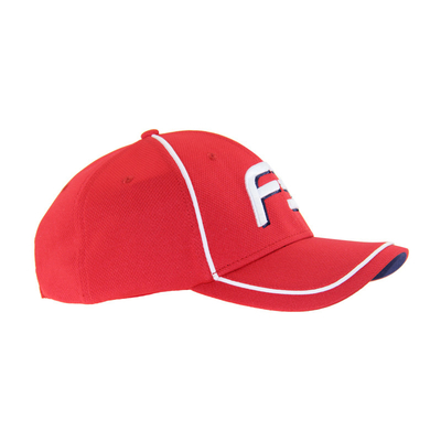 Rood Polymesh geborduurd logo Baseball Cap Unisex Low Profile Verstelbare Casual Hoeden