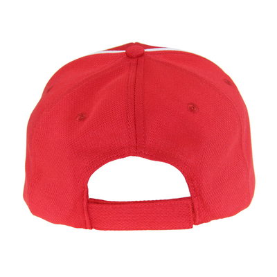 Rood Polymesh geborduurd logo Baseball Cap Unisex Low Profile Verstelbare Casual Hoeden