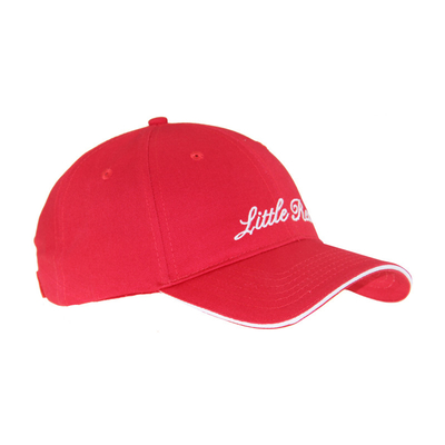 6 Panelen Rood Katoen Borduurwerk Baseball Caps, Unisex Low Profile Verstelbare Casual Hoeden