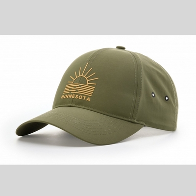 6 Panel Performance Casual Outdoor Baseball Cap/Hat met water en UPF bescherming.