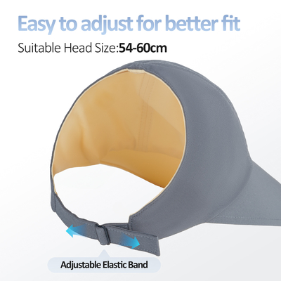 UPF 50+ Reversibele dames grote rand visors gedrukte zon visor hoofdstuk