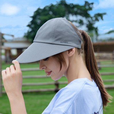 UPF 50+ Reversibele dames grote rand visors gedrukte zon visor hoofdstuk