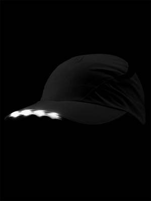 100% polyester microvezel led verlicht ballenkappen voor nachtelijk hardlopen