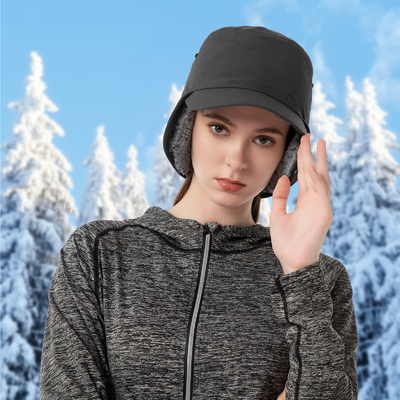 Mannen of vrouwen Winterpetten Warme oorflapjes Hoed Volledig gelijnd Fake Pel Baseball Cap Trapper Jagen hoeden