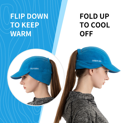 Hoed met wondepuntstaart voor vrouwen Reflectieve winterhoed met oorwarmer