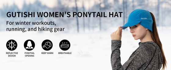 Hoed met wondepuntstaart voor vrouwen Reflectieve winterhoed met oorwarmer
