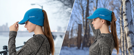 Hoed met wondepuntstaart voor vrouwen Reflectieve winterhoed met oorwarmer