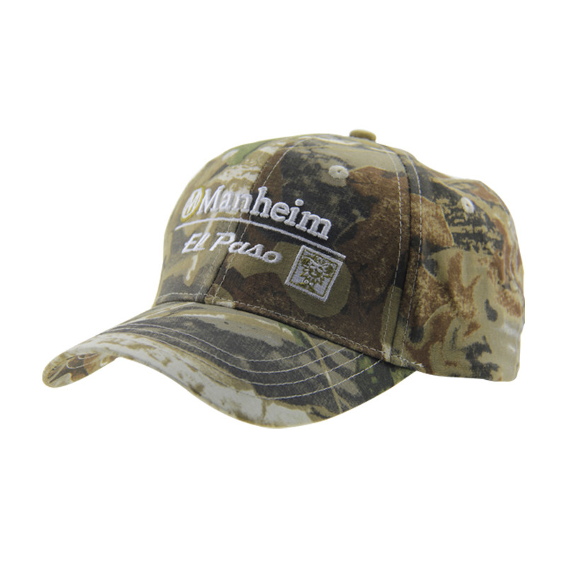 6 Panel camouflage borduurwerk Outdoor Baseball caps, Unisex laag profiel verstelbare jachthoeden