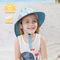 Brede Rand UPF 50+ Mesh Childrens Bucket Hats 55cm met OEM van de Halsklep