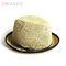 Aangepaste 58cm Duidelijk Straw Panama Hat Womens Beach Straw Hats For Sun Protection